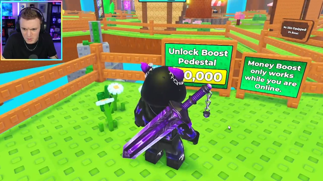 Money Boost sign says it only works while online