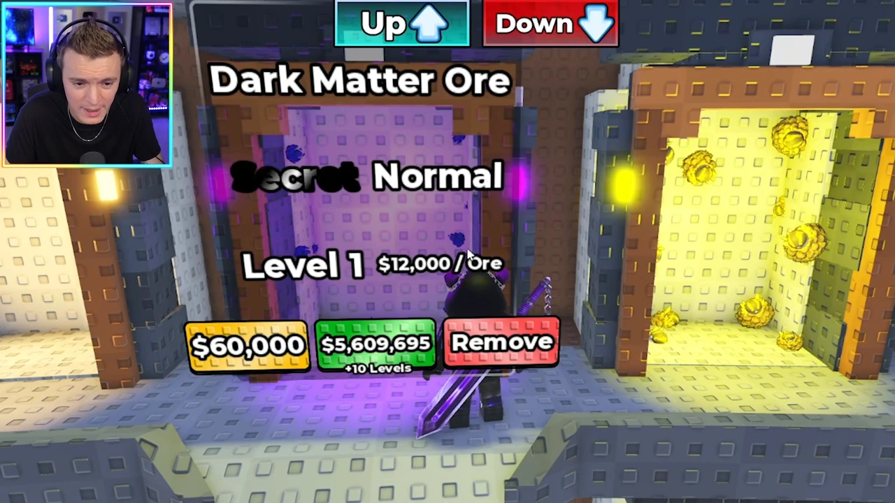 Dark Matter Ore at Normal Level 1 shows $12,000 per Ore