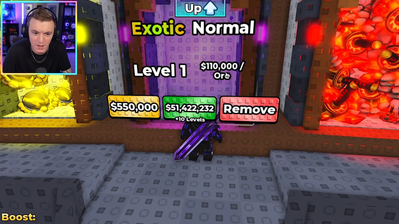 Newly placed Exotic Normal Level 1 ore shows $110,000 per Ore